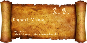 Kappel Vince névjegykártya